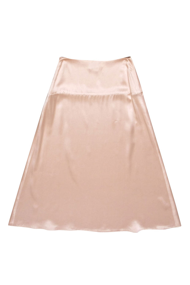 Current Boutique-LA Collection - Light Pink Silk Maxi Skirt Sz 6