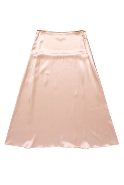 Current Boutique-LA Collection - Light Pink Silk Maxi Skirt Sz 6