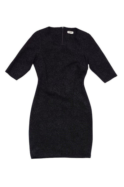 Current Boutique-L'Agence - Black Grey & Brown Print Bodycon Dress Sz 2
