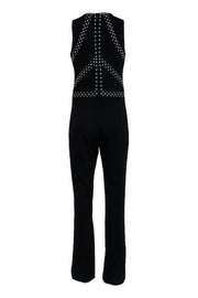 Current Boutique-L'Agence - Black Sleeveless Jumpsuit w/ Silver-Toned Studs Sz 8