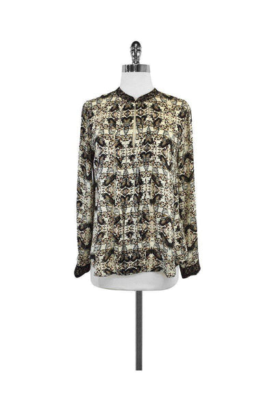 Current Boutique-L'Agence - Butterfly Print Silk Blouse Sz XS