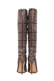 Current Boutique-L.A.M.B. - Brown Leather Knee High Boots Sz 9.5