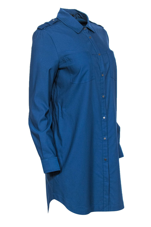 Current Boutique-L.A.M.B. - Navy Shirt Shift Dress Sz 6
