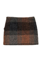 Current Boutique-L.A.M.B. - Orange & Brown Marbled Fuzzy Skirt w/ Large Pocket Sz 6