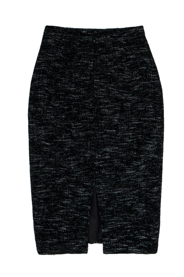 Current Boutique-L.K. Bennett - Black & White Speckled Knit Midi Skirt Sz 6