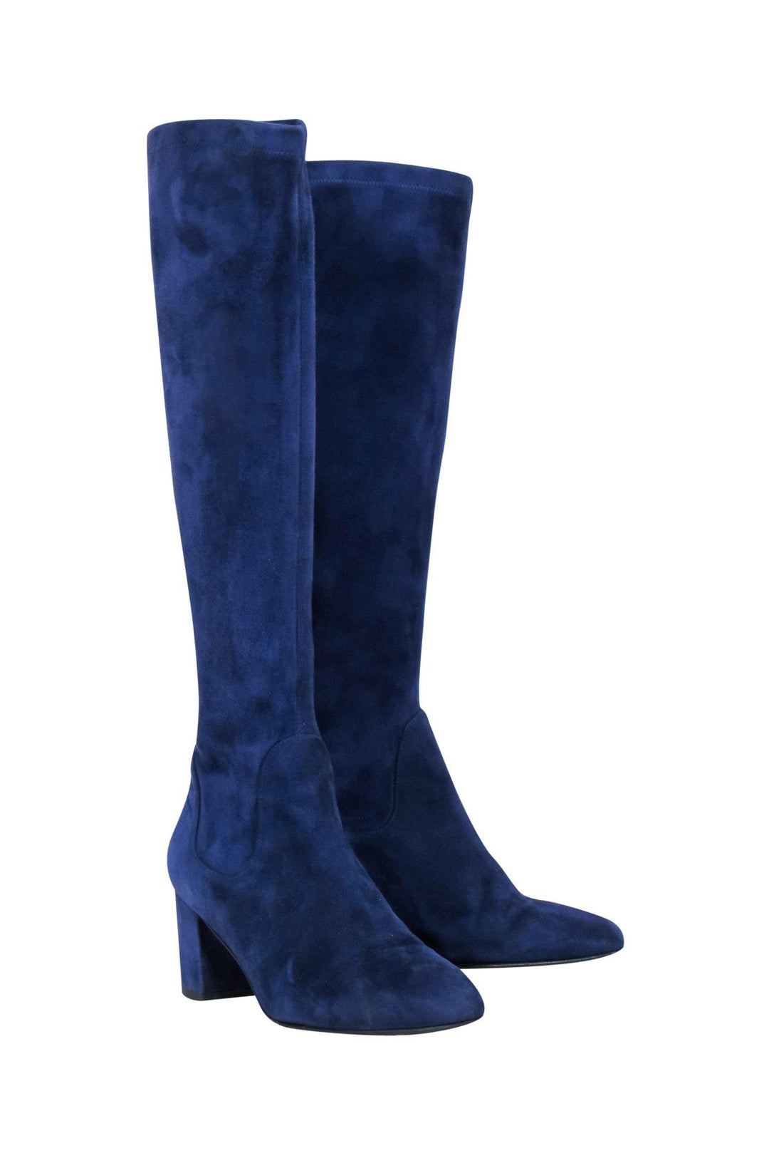 Knee high blue suede boots hotsell