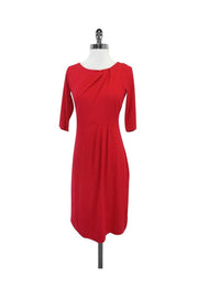 Current Boutique-L.K. Bennett - Lipstick Red 3/4 Sleeve Jersey Dress Sz 6