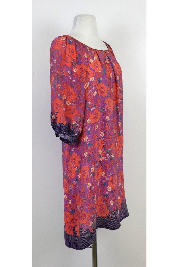 Current Boutique-L.O.C.T - Multicolor Floral Print Shift Dress Sz 2