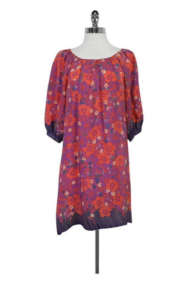 Current Boutique-L.O.C.T - Multicolor Floral Print Shift Dress Sz 2