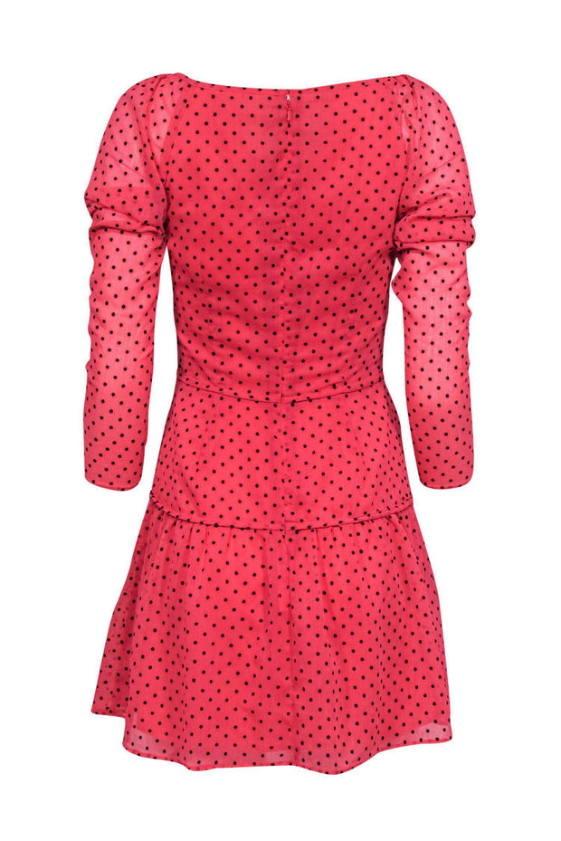 Current Boutique-La Maison Talulah - Hot Pink Polka Dot Fit & Flare Dress Sz S