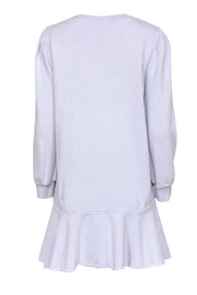 Current Boutique-La Vie Rebecca Taylor - Lavender Shift Sweatshirt Dress w/ Ruffled Hem Sz M