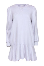 Current Boutique-La Vie Rebecca Taylor - Lavender Shift Sweatshirt Dress w/ Ruffled Hem Sz M