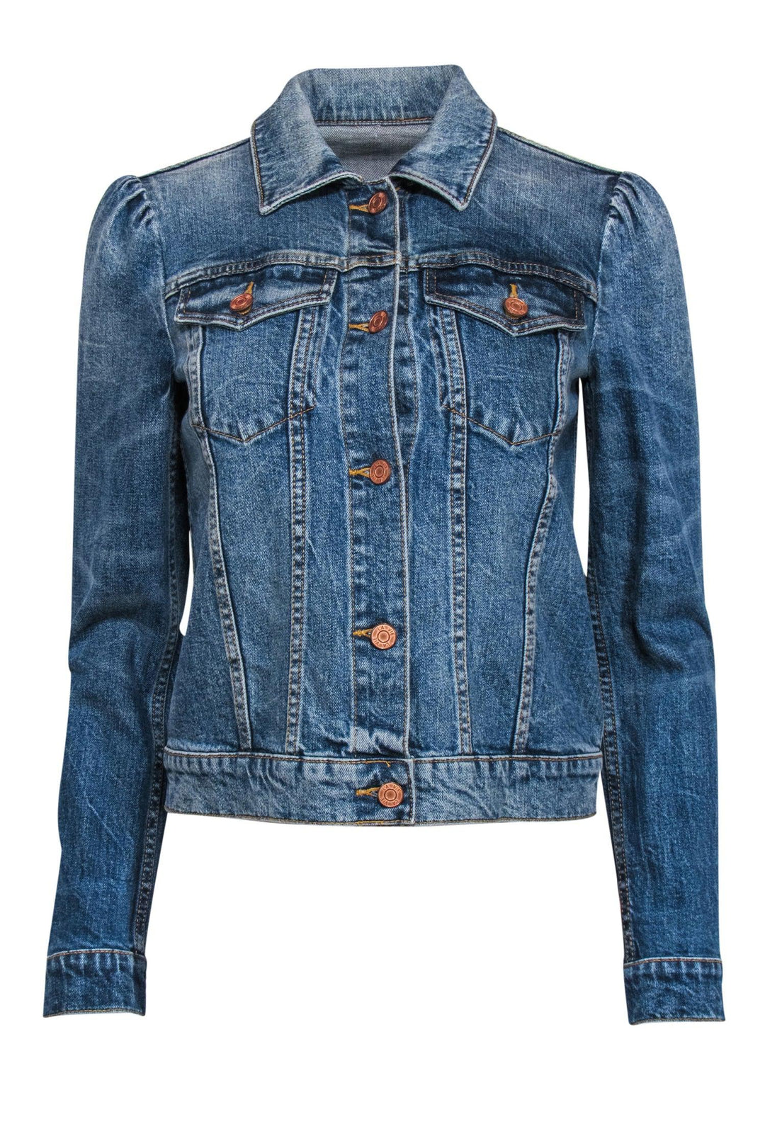 Rebecca taylor puff sleeve denim jacket on sale