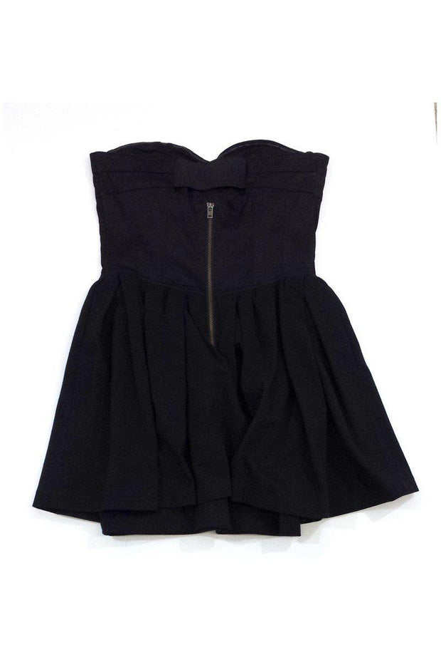 Current Boutique-LaROK - Black Cotton Strapless Dress Sz M