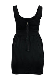 Current Boutique-LaROK - Black Scoop Neck Bodycon w/ Tulip Skirt Overlay Sz S