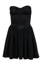 Current Boutique-LaROK - Black Strapless Corset-Style Fit & Flare Dress Sz XS