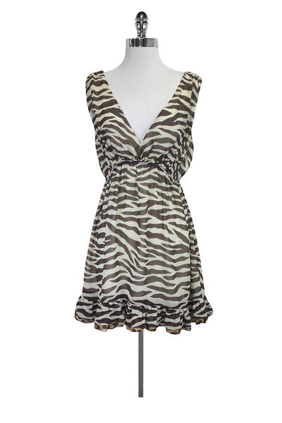 Current Boutique-LaROK - Brown & Tan Animal Print Dress Sz S
