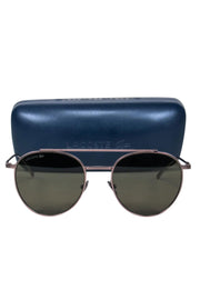 Current Boutique-Lacoste - Brass Embossed Aviator Sunglasses