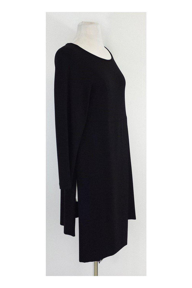 Current Boutique-Lafayette 148 - Black Asymmetrical Hemline Dress Sz S