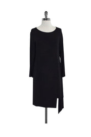 Current Boutique-Lafayette 148 - Black Asymmetrical Hemline Dress Sz S