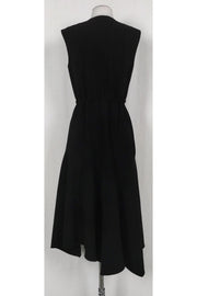 Current Boutique-Lafayette 148 - Black Drawstring Midi Dress Sz S