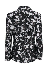 Current Boutique-Lafayette 148 - Black & Grey Leopard Print Jacket Sz 8