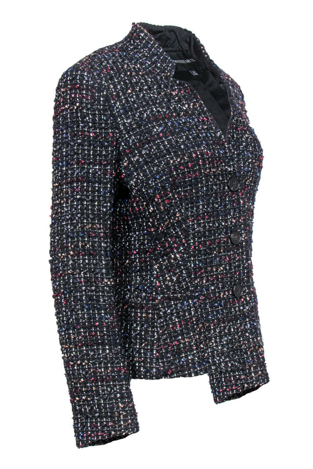 Lafayette 148 - Black & Multicolor Metallic Tweed Blazer Sz 12 – Current  Boutique