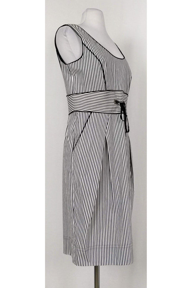 Current Boutique-Lafayette 148 - Black & White Striped Dress Sz 8