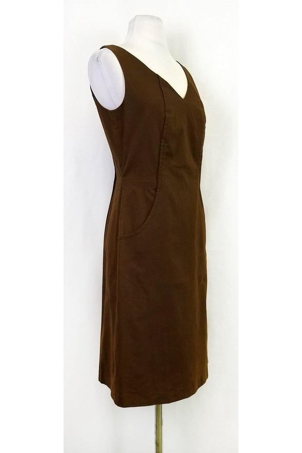 Current Boutique-Lafayette 148 - Brown Patterned Dress Sz 2