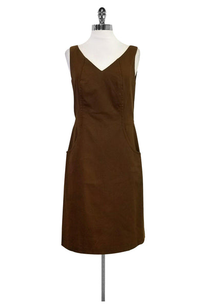 Current Boutique-Lafayette 148 - Brown Patterned Dress Sz 2