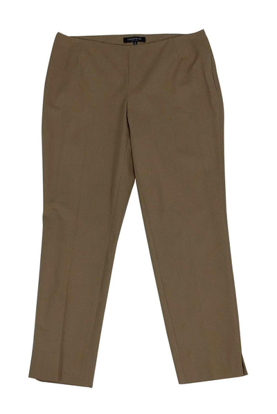 Current Boutique-Lafayette 148 - Chai Tan Brown Cropped Trousers Sz 6