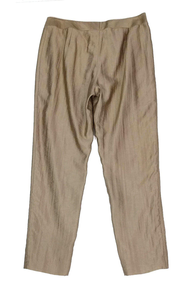 Current Boutique-Lafayette 148 - Gold Satin Pants Sz 10