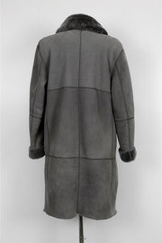 Current Boutique-Lafayette 148 - Grey Lambskin Coat Sz S
