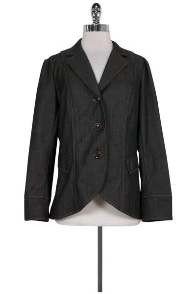 Current Boutique-Lafayette 148 - Grey Wool Blend Jacket Sz 8