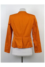 Current Boutique-Lafayette 148 - Lightweight Orange Zip Up Jacket Sz 6