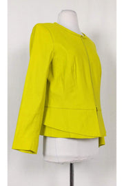 Current Boutique-Lafayette 148 - Lime Green Zip Jacket Sz M