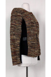 Current Boutique-Lafayette 148 - Multicolor Tweed Zip Jacket Sz 8