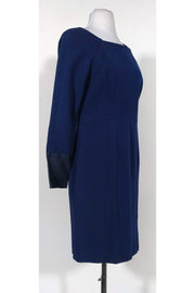 Current Boutique-Lafayette 148 - Navy Blue Long Sleeve Dress Sz 8