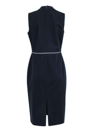 Current Boutique-Lafayette 148 - Navy V-Neck Sleeveless Dress Sz M