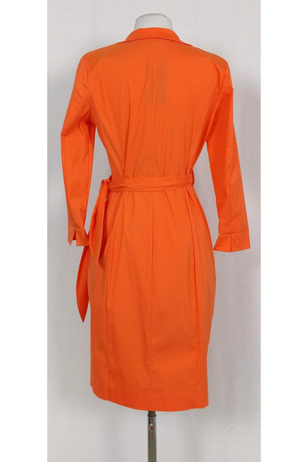 Current Boutique-Lafayette 148 - Orange Wrap Dress Sz 2