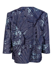 Current Boutique-Lafayette 148 - Printed Chambray Jacket Sz M