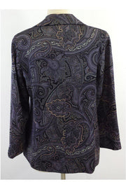 Current Boutique-Lafayette 148 - Purple Paisley Wool Blend Jacket Sz 8