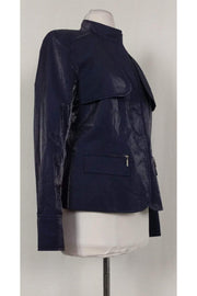 Current Boutique-Lafayette 148 - Shiny Indigo Blue Blazer Sz 2