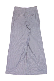 Current Boutique-Lafayette 148 - White & Grey Striped Wide Leg Pants Sz 6