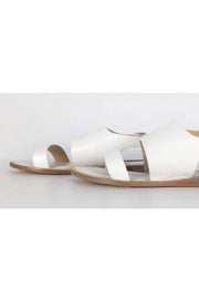 Current Boutique-Lafayette 148 - White Leather Sandals Sz 7