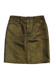 Current Boutique-Lanvin - Gold Metallic Pencil Skirt Sz 6