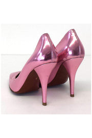 Current Boutique-Lanvin - Pink Metallic Leather Pointed Toe Pumps Sz 6