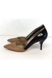 Current Boutique-Lanvin - Tan & Black Patent Leather Colorblock Heels Sz 11