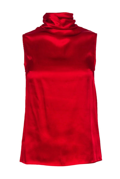 Current Boutique-Lapointe - Red Sleeveless Mock Neck Tank Sz 0