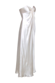 Current Boutique-Laundry- Cream Satin Strapless Gown Sz 4